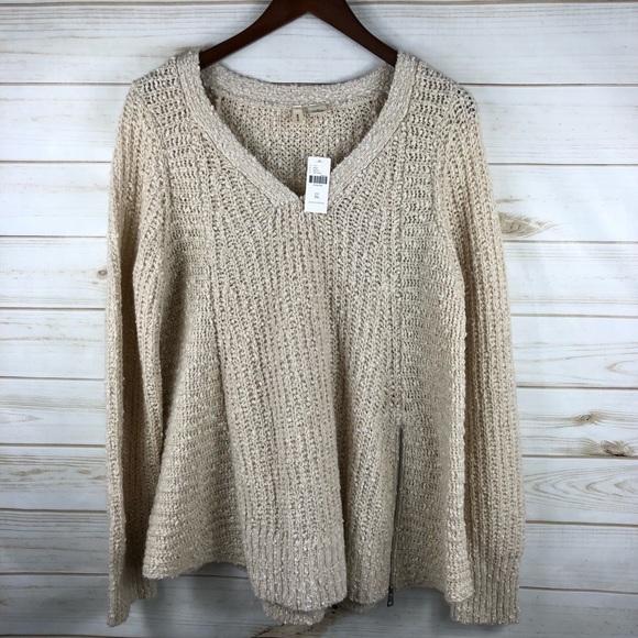 ANTHROPOLOGIE MOTH NWT Nubby Side Zip Sweater 001 - Picture 2 of 6